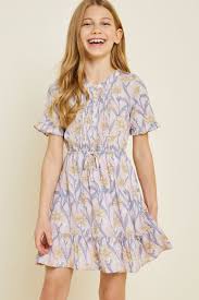 Floral Button Down Ruffle Mini Dress Girl Outfits Girls Casual Dresses Dresses For Tweens