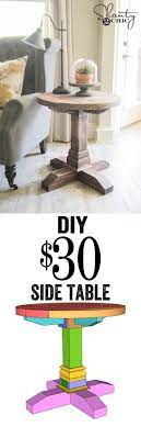 Diy Round Side Table Shanty 2 Chic Diy Side Table Furniture Diy Wood Diy