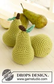 Free Pear Crochet Pattern And Tutorial Drops Design Crochet Food Crochet Fruit Crochet Toys