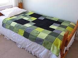 minecraft creeper blanket dekens breien haken