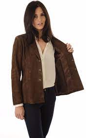 Check spelling or type a new query. Veste Blazer Cuir Velours Marron La Canadienne La Canadienne Veste 3 4 Nubuck Et Daim Marron