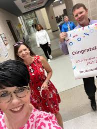 This morning, we got to surprise Dr. Amanda Conner with her recognition of  ECCA Teacher of the Year 22-23! Congratulations