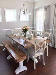 Create unique seating arrangements by mixing and matching different designs. Farmhouse Table Bench Shanty 2 Chic Farmhouse Dining Room Table Farmhouse Table With Bench Dining Table With Bench