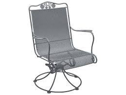 Woodard Briarwood Wrought Iron High Back Swivel Rocker Dining Arm Chair Briarwood Outdoor Patio Chairs Dining Arm Chair