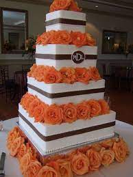 Burnt Orange Wedding Cakes I2 Jpg 480 640 Orange Wedding Cake Wedding Cake Images Ivory Wedding Cake