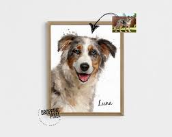 Dog Portrait From Photo Watercolor, Pet Portrait Custom Painting, Pet Loss  Gift for Dogs or Cats, Remembrance Gift, Golden Retriever Gift