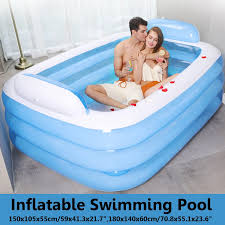 Baths and bathing have been such a huge part of human health that there's a bathing tradition on every continent; 180cm 150cm Foldable Bathtub Inflatable Bath Tub For Adults Keep Warm Swiming Pool Bathtub With Air Pump Bathing Tub Inflatable Portable Bathtubs Aliexpress