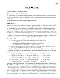 Anion Analysis