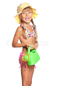 Maybe you would like to learn more about one of these? Happy Little Girl In Swimsuit With Stock Image Colourbox