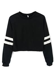 Black And White Long Sleeve Crop Top 27 Crop Tops You Ll Want To Add To Your Closet Immediately Crop Top Sweatshirt Sweatshirt Tops Casual Stripes