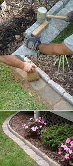 Brick Edging For Your Flower Beds Easy Backyard Diy Garden Edging Easy Backyard