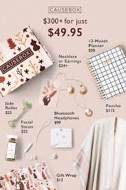 Our Winter Box Is Here 8 Ethical Beautiful Products And Color Choices For Annual Subscribers 300 Value For On Gifts Christmas Mom Causebox