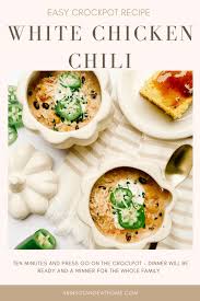 White Chicken Chili In The Crockpot Arinsolangeathome