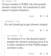 + blue balls roast + on meeting hackers irl + rant 19:06 game 5 (killed by a stream sniper) 20:06 action 24:10 killed by a stream sniper 25:36 game 6 (killed by a stream sniper. Some D Omegalul C Subs Think That Forsen Cheats In Pubg Meanwhile Doc Cheats In Real Life Lulw Forsen