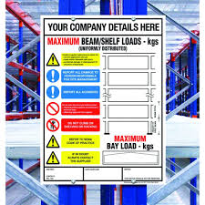 weight load notices pallet racking