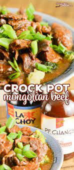 Are You Looking For An Easy Recipe To Make Mongolian Beef At Home Our Easy Crock Pot Mongolian Beef Recipe Is Crockpot Recipes Beef Beef Recipes Crockpot Beef