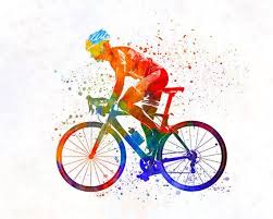 Woman Triathlon Cycling 01 Poster Watercolor Wall Art Etsy Watercolor Wall Art Bike Art Etsy Wall Art