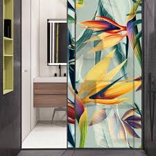 Available on both frosted window film (giving you complete privacy(opaque)) or transparent window film both with a self adhesive. Static Cling Decorative Window Film Vinyl Non Adhesive Privacy Film Stained Glass Window Film For Bathroom Shower Door Heat Cotrol Anti Uv Wish