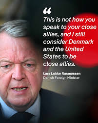 Danish Foreign Minister Lars Lokke Rasmussen expressed his dissatisfaction  over the "tone" of US Vice President JD Vance's comments that Denmark had  not done enough for Greenland. "We are open to criticisms,