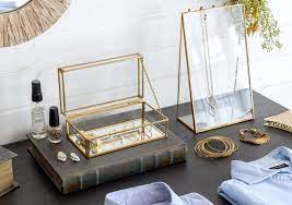 楽天市場 ガラスと真鍮でできた ストッパー付き 収納ケース 63240 ディスプレイケース 小物入れ ガラスボックス おしゃれ ガラスケース アクセサリーケース ジュエリーボックス アクセサリー入れ 四角 小物収納 蓋 塩系 男前 西海岸 生活雑貨のネットショップelements