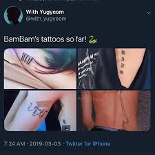 Got7 Tattoos Bambam Got7 Bambam Got7 Yugyeom Yugeom Got7