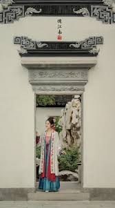 忆江南 人像 poco摄影 汉服 古风 园林 fashion academic dress detail