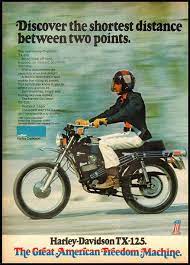 1974 Motorcycle Vintage Ad For Harley Davidson Tx 125 8 49 Amf Harley Harley Davidson Pictures Harley Davidson