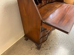 The comfy and breezy manner of the maddox collection brings a genuine and stylish atmosphere to the home. Lot Maddox Colonial Reproductions Jamestown Ny Mahogany Secretary Desk With Ball And Claw Feet Has Some Wear To Finish 34 X 17 5 X 40 5