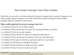 Kim isaacs, monster contributor when it comes to completing a job from start to finish, the value of clarity and good communication can't be overstated. Top 5 Project Manager Cover Letter Samples