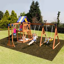 Sportspower Grand Mesa Wooden Swing Set Walmart Com Wooden Swing Set Swing Set Wooden Swings