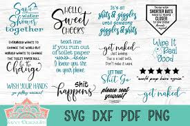 Available in png and vector. Bathroom Quotes Bundle Graphic By Savvydesignsstl Creative Fabrica