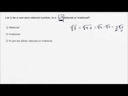 Recognizing Rational Irrational Expressions Unknowns