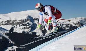 Switzerland's beat feuz jumps during the men's downhill practice at the fis alpine skiing world cup finals in st moritz. Swiss Skier Feuz Shines Again On Home Snow Emirates Voice