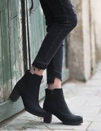 Sans Siyah Suet Topuklular Moda Ayakkabilar