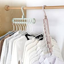 Multi garment racks & hangers : 9 In 1 Hanger Folding Hangers For Clothes Magic Space Saving Hangers For Wardrobes With 360Âº Swivel Hooks 9 Holes Foldable Clothes Hanger Suitable For Hanging Multiple Hangers Clothes Onshopdeals Com