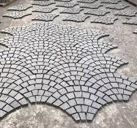 G603 and G654 Grey Granite Meshed Cobblestone in Driving Way ...