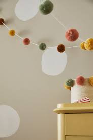 Pompom Garland Pink Multicoloured Home All H M Gb Garland H M Pom Pom
