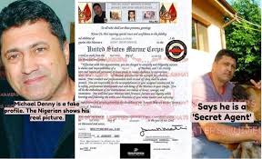 MICHAEL DENNY https://www.facebook.com/michael.denny.1447 THE REAL MAN HERE  IS ROMANIAN WHO DOES NOT SPEAK ENGLISH. 🚩Claiming to be in the USMC as a  Secret Agent. 🚩Widowed with a 14yr old son, Email; alexdanny4777@gmail.com