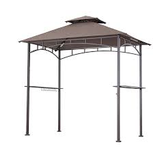 Sunjoy madaga replacement canopy top cover.|sunjoy madaga replacement canopy top cover. Sunjoy Bbq Gazebo Steel Fabric 8 X 8 4 X 5 Brown A103000100 Rona