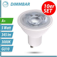 gu10 led leuchtmittel auch 3 step dimmbar 230v spot lampe 5w strahler 10er set ebay led leuchtmittel lampen spots leuchtmittel
