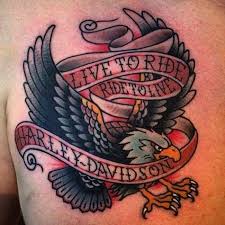Nice winged harley davidson logo tattoo. 95 Adventurous Harley Davidson Tattoos