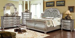 Cm7670cpn 5pc 5 Pc Fromberg Champagne Finish Wood Queen Sleigh Bedroom Set Sleigh Bedroom Set Master Bedroom Furniture Champagne Bedroom