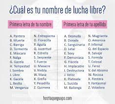 En esta página puede crear combinaciones interesantes de dos, tres o incluso cuatro nombres. Cual Es Tu Nombre De Lucha Libre Funny Spanish Memes Spanish Memes Funny Questions