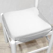Cuscino per sedia sfoderabile con alette jacquard anais : Aletta Flo Bianco