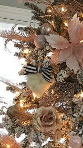 White Christmas Tree Blush Pink Gold Champagne Touch Of Black With Cute Cottonball Gold Christmas Decorations Rose Gold Christmas Tree Pink Christmas Tree