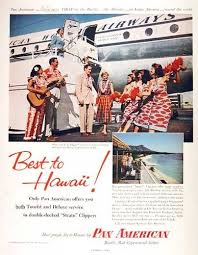 Pan Am Hawaii 1954 Vintage Airline Ads Vintage Airline Posters Vintage Travel Posters