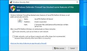 You can run the minecraft server); Why Does Windows Defender Firewall Block Some App Features