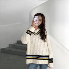 Alibaba.com offers 1,977 cable knit vest products. Loose V Neck Knit Sweater Taehyung Bts K Fashion At Fashionchingu
