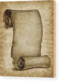 Ancient Scroll Illustration On Old Paper Wood Print By Luseen Ancient Scroll Old Paper Scroll Tattoos