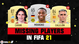 Team of the week 24. Fifa 21 Missing Players In Fifa 21 Ft Cavani Moukoko Callejon Etc Youtube